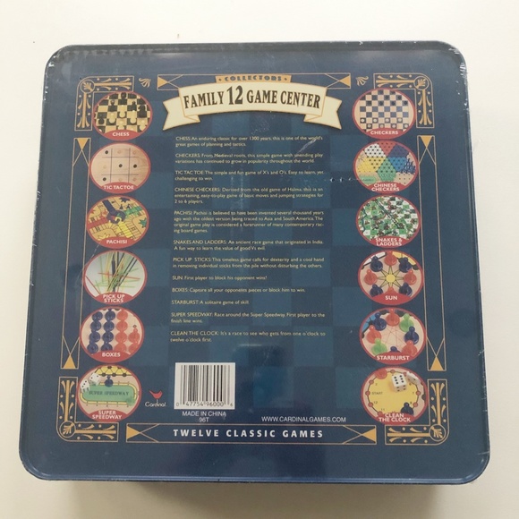 Cardinal Collectors Family 12 Game Center Board Game 12 Classic Games NEW SEALED - Picture 2 of 6